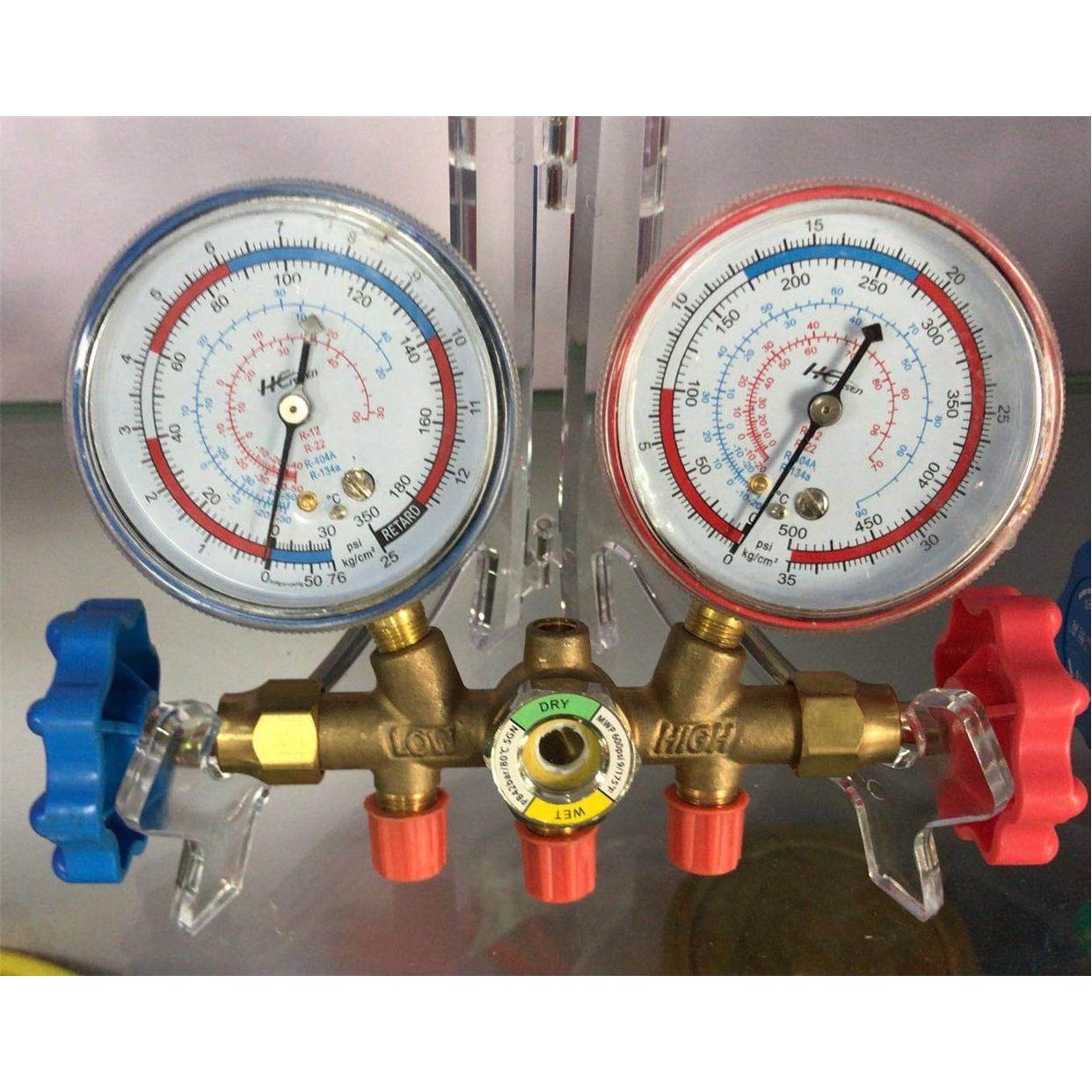 雪种表 加雪种工具 汽车空调加氟工具 加冷媒工具 双表恒森牌