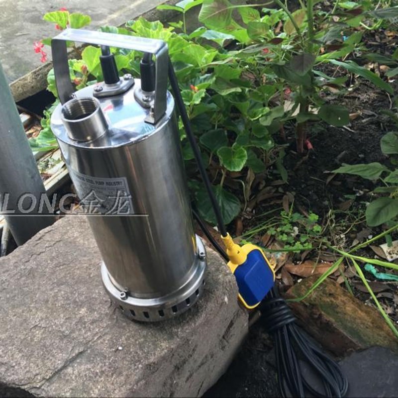 220V不锈钢304潜水泵抽水泵家用高扬程耐酸碱腐蚀喷泉化工花园泵