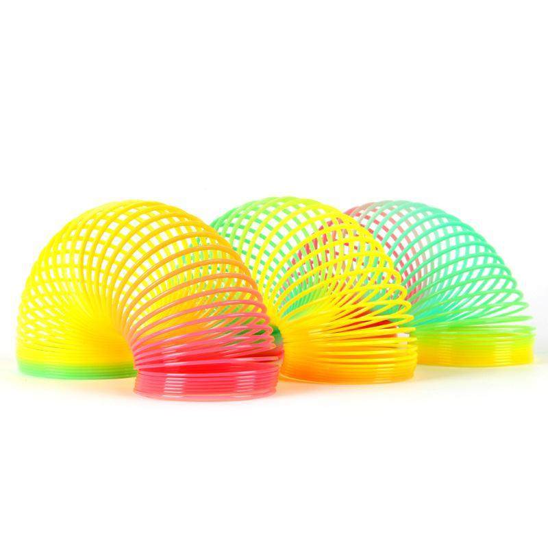 large rainbow ring night market spring ring plastic elastic