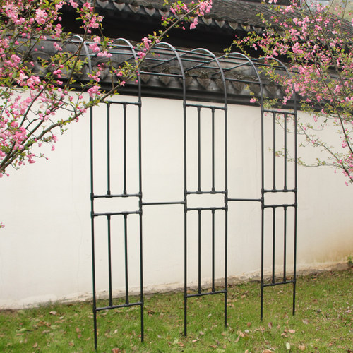 半拱门花架植物爬藤架户外庭院单边拱形支架铁线莲葡萄月季攀爬架