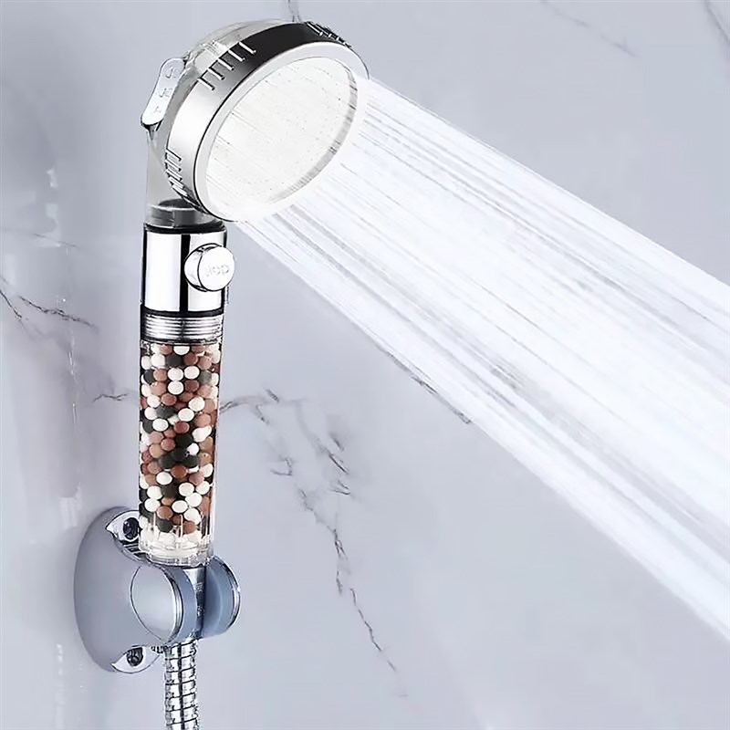 Negative Ion Filter Rain Shower Head Set Water Saving Shower