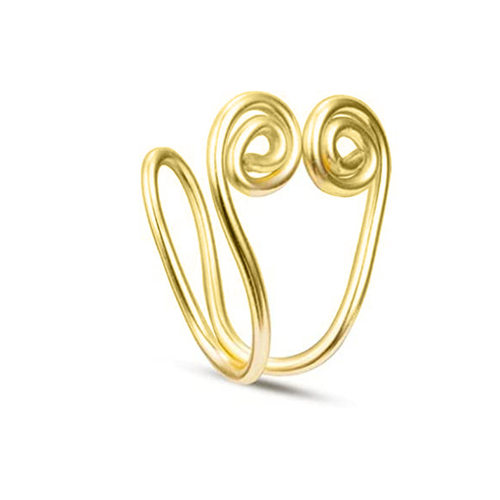 极速1Pcs U Nose Ring Nose Clip Spiral Evil Eye Nose Cuff No