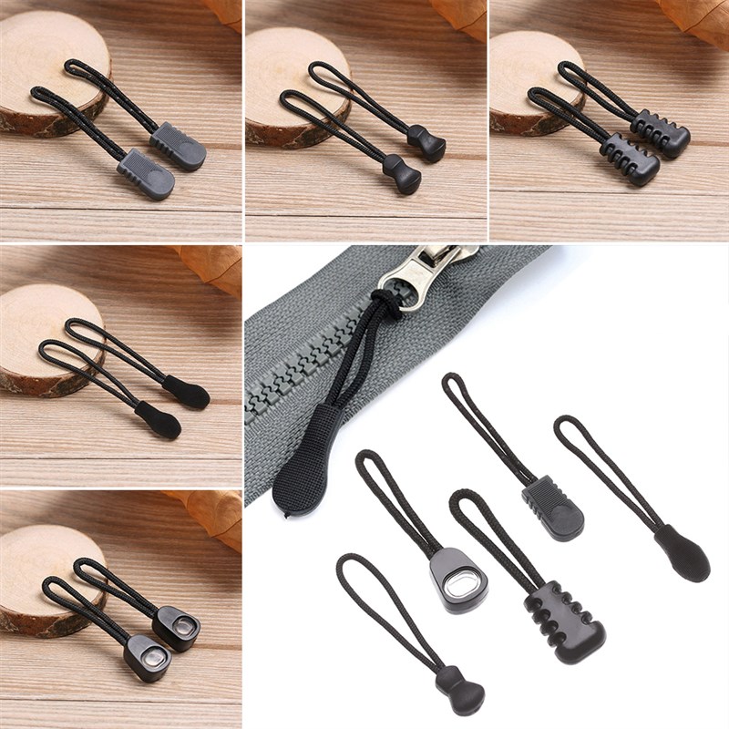 5 PCs Zipper Puller End Fit Rope Tag Fixer Zip Cord Tab Repl