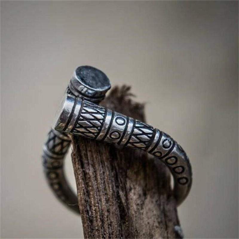 Nordic Style Viking Amulet Symbol Pattern Ring rend Fashion