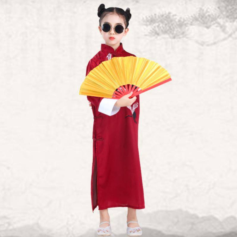 儿童相声演出服说书人同款表演服六一儿童节快板长衫中式扇子舞蹈