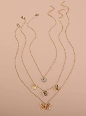 tendy Butterfly Pendant Necklace Niche Design Temperament Si