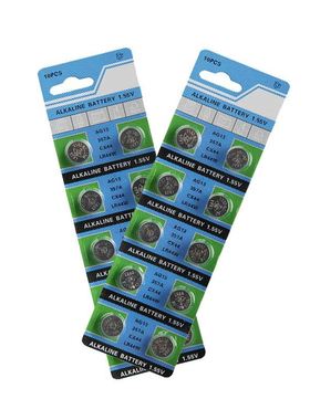 10PCS 1.55V AG13 LR44 Alkaline Cell Coin Battery AG 13 LR44W