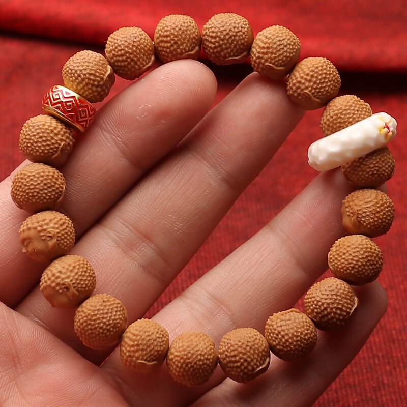 新品手工雕刻猴头桃核手串大日如来佛祖宝宝佛头文玩手链男女核雕