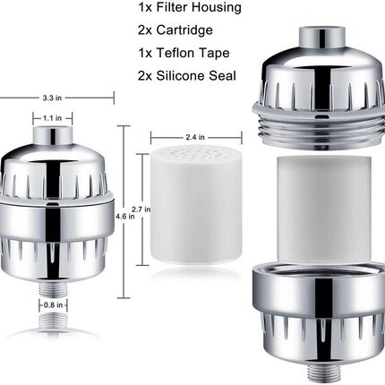 Aqualutio Shower filter - For hair, baby and nails healthy,