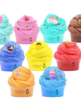 DIY Butter Fruit Kit Modeling Clay Fluffy Floam Slime Scente