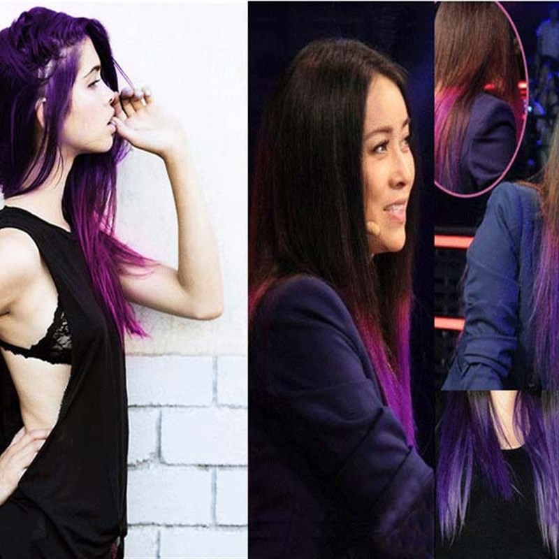 -Gradient Anime 5 Clip Color Piece Hair Extension Piece Grad