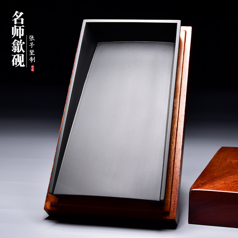 歙砚典藏仿古砚台专业趟池砚四大名坑名师砚台原石收藏品兼端砚台