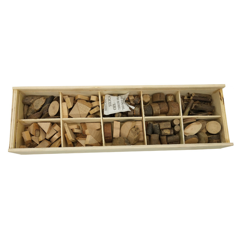 新品Yizhi log gift box kindergarten Jiyuan wood chip DIY nat