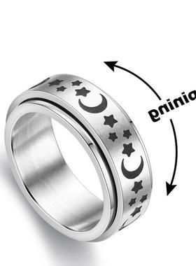 .Anxiety Ring Figet Spinner Rings For Women & Men Stainl