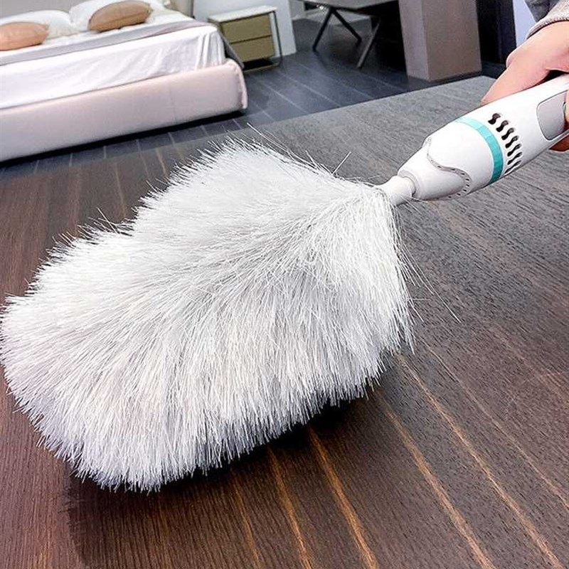 冰禹BYyc387全自动电动除尘掸子加长鸡毛掸子扫吸两用清洁器充电