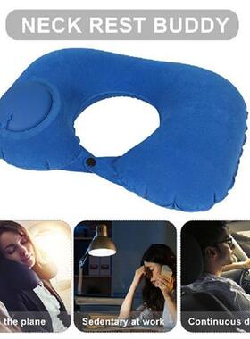 U-Shape Travel Pillow Press Type Air Inflatable Pillow
