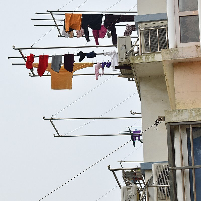 沛晴304加长晒衣架阳台外防风不锈钢管晾衣杆院子晒被子加厚4米杆