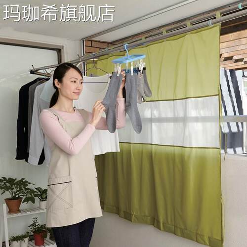 极速不锈杆钢管子晾衣晒衣杆台一阳伸缩晾晒根室外凉衣竹杆竿免杆