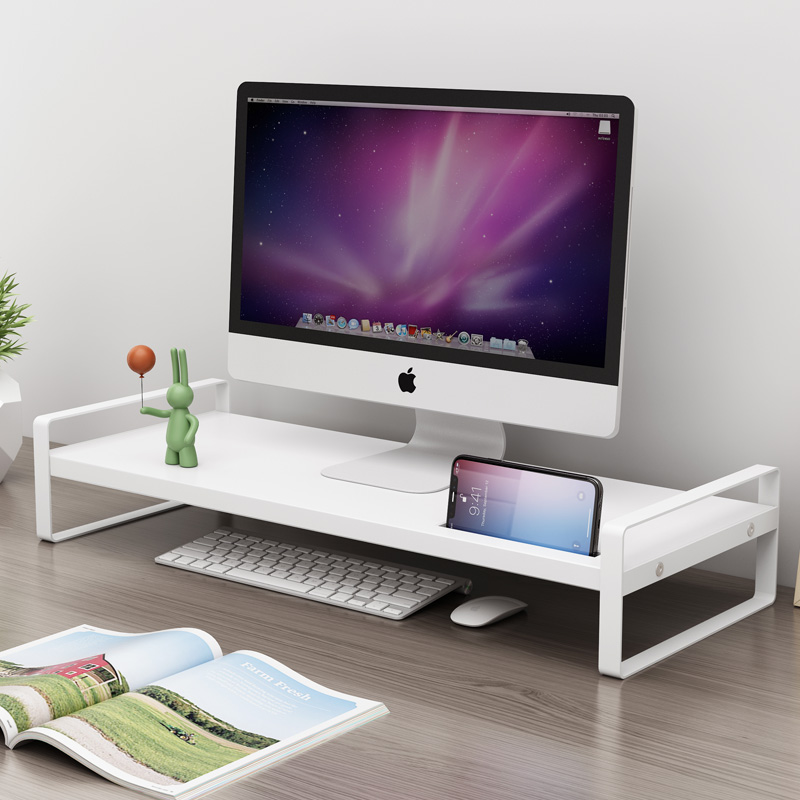 新款台式电脑屏增高架显示器底座加高桌面键盘整理收纳置物架支架