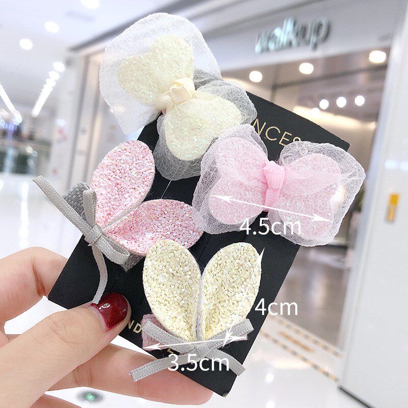 Super cute cute super fairy bow rabbit ear hairpin Korean c