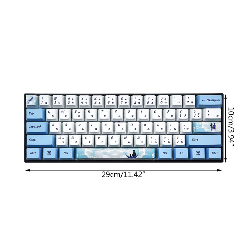 73 Keys Dye Sublimation Mechanical Keyboard Cute Keycaps PBT