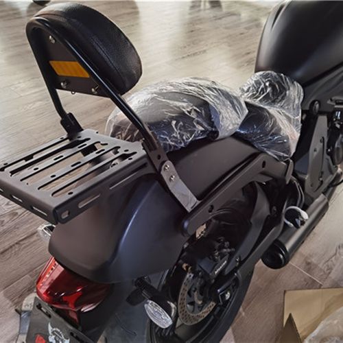 适用摩枭500MS摩托车专用改装加高矮靠背后货架尾架配件