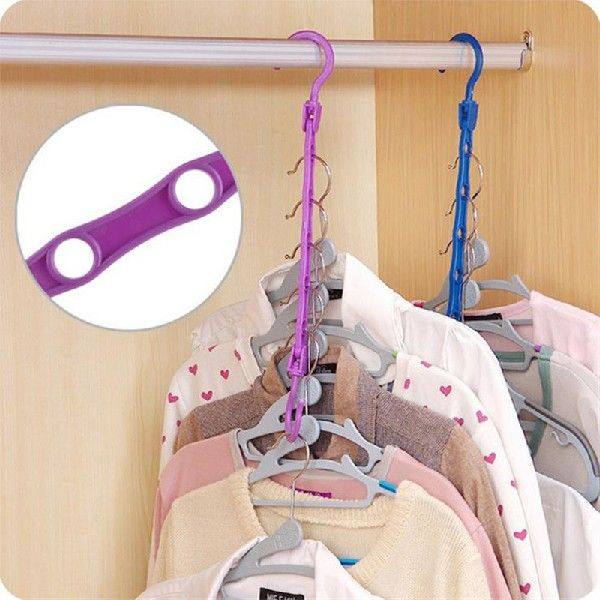 Multifunctional Hanger Folding Clothes Coat 5 Hole Coat