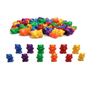 1 Set Rainbow Weight Counting Bear With Stacking Cups Montes
