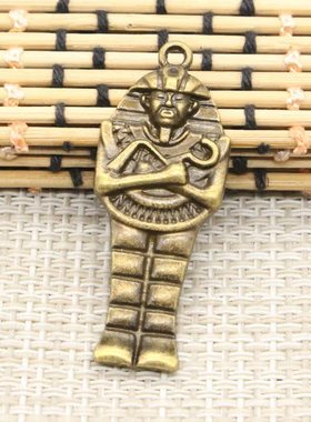 古青铜DIY吊坠 饰品配件 木乃伊 45x18mm 10个 T10552