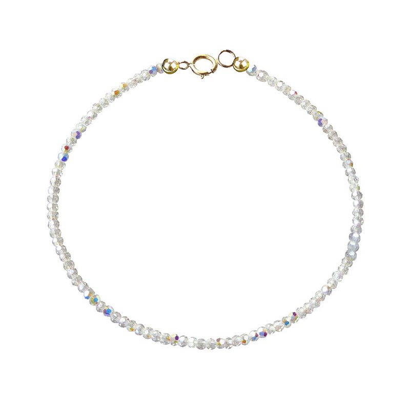 告白女朋友奥地利水晶手链脚链 2mm极细极闪款情人节礼物首饰品