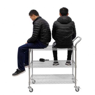 冰禹BY801可移动三层推车车间工具车带轮子周转车12060104三层