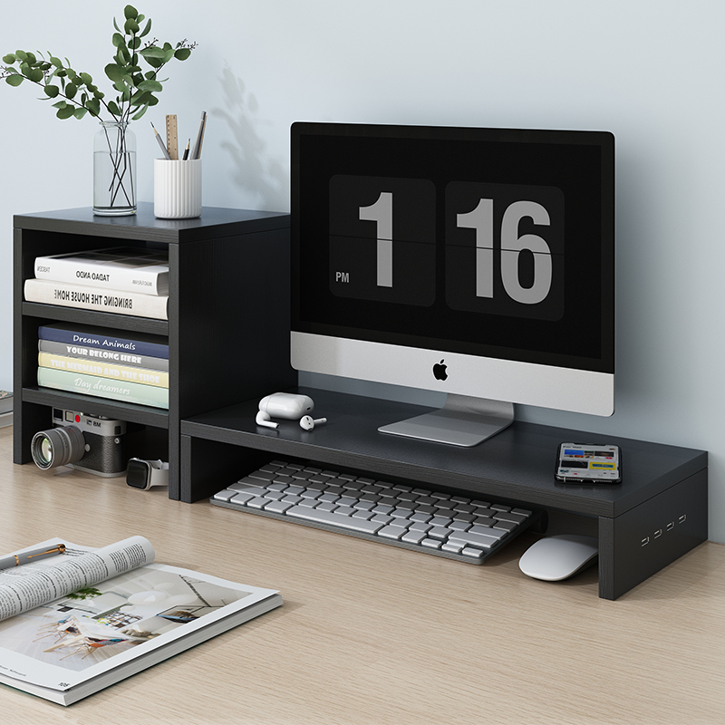 电脑增高架显示器桌面置物架办公室支架台式垫高底座键盘屏幕架子