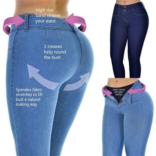极速Plus Size Skinny Mom Boyfriend Jeans for Women Winter Vi