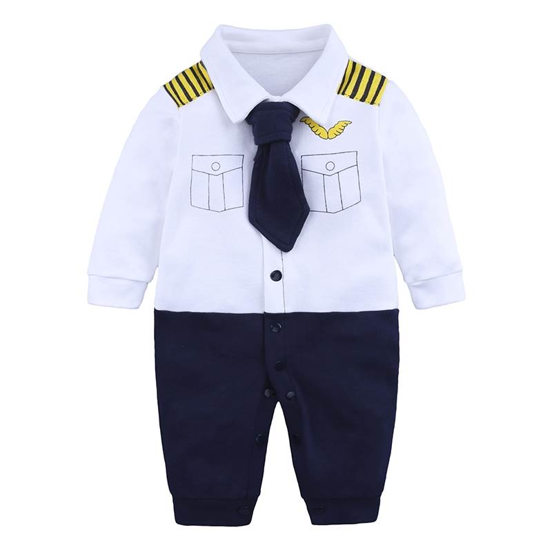 boys newborn 23 pilot uniform romper infant one piece outfit