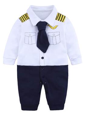boys newborn 23 pilot uniform romper infant one piece outfit