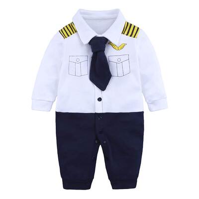 boys newborn 23 pilot uniform romper infant one piece outfit