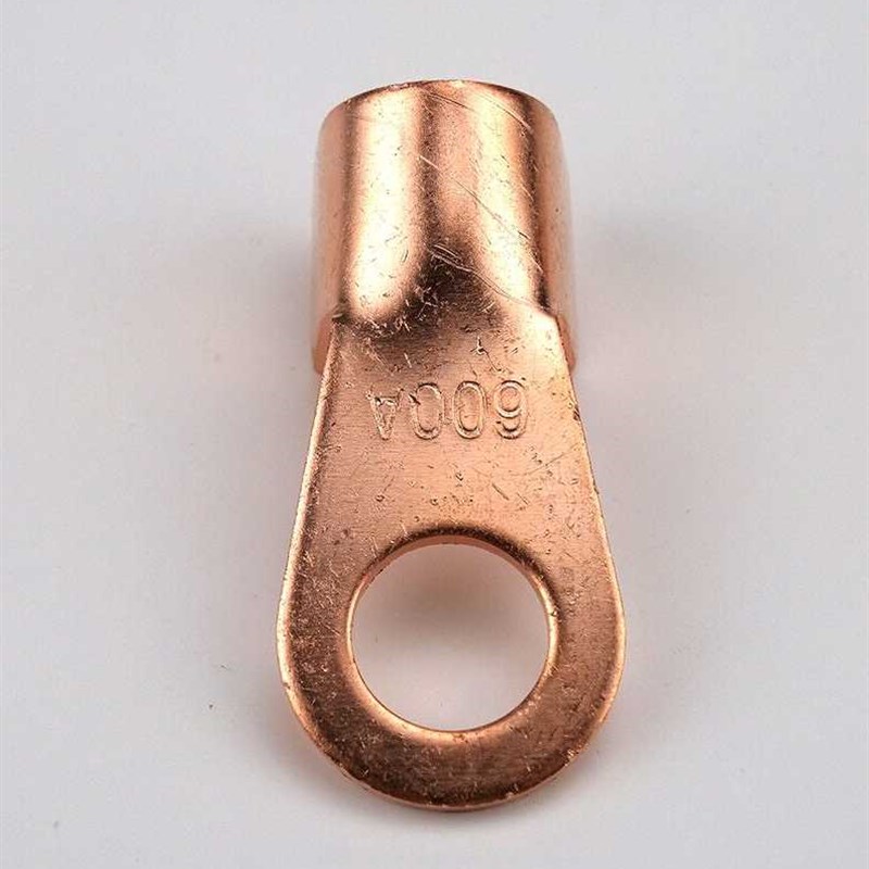 冰禹BYyc15纯紫铜开口鼻OT型线鼻子接线裸端子开口鼻冷压端子铜