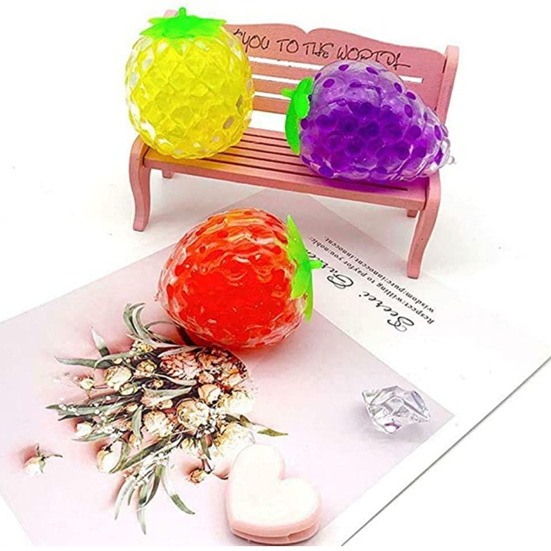 Multicolor Strawberry Fruits Ball  Decompression Stress Ball