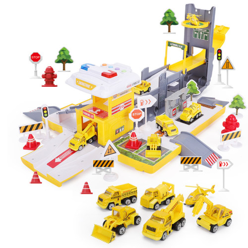 极速QWZ New Large Size Container Truck Rail Racing Tracks El