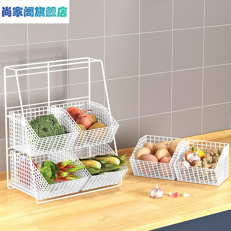 桌面置物架台面厨房蔬菜置物架多功能放菜架子餐桌置物架收纳层架