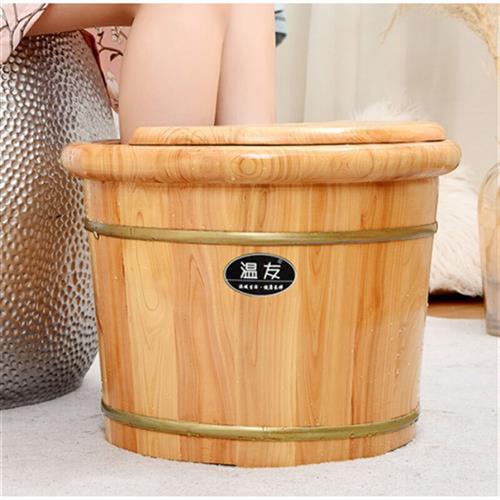 销泡脚桶木质cm高泡脚木桶家用木头制洗脚桶木盆洗脚盆足浴桶实木