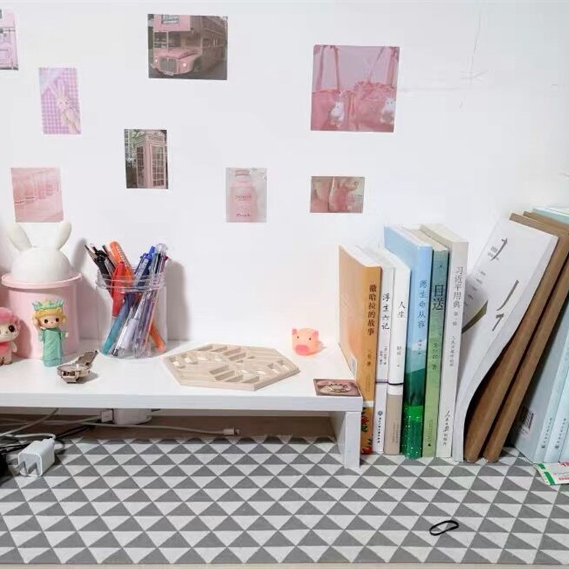 ins电脑显示器增高架少女心桌面置物架办公室键盘整理收纳架支架