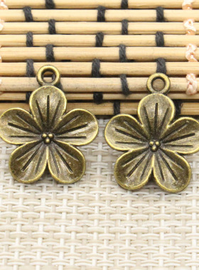 古青铜DIY吊坠 饰品配件 花 18mm 20个 T10720