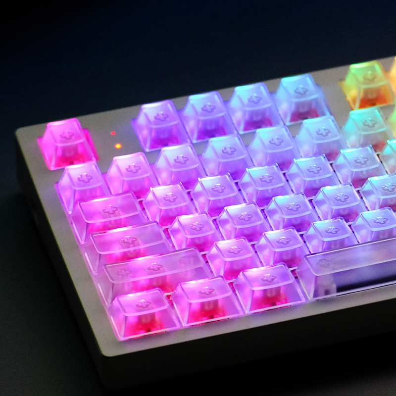 极速104 Transparent Blank Clear Keycaps OEM Profile ABS KeyC