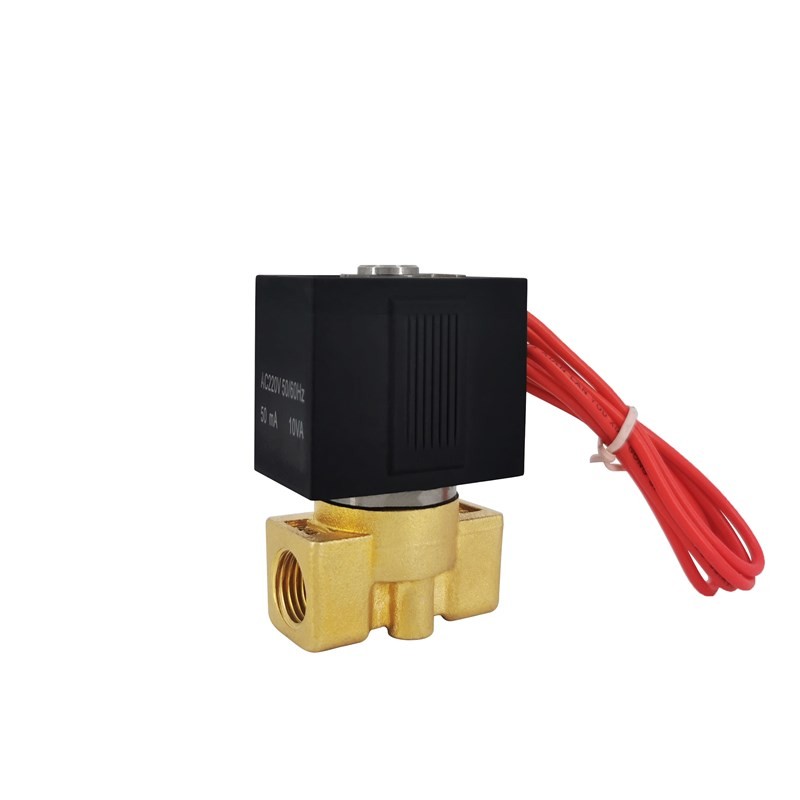 气动VX2120-X64 VX2120-08 2分气阀常闭电磁阀全铜水阀220V 24V