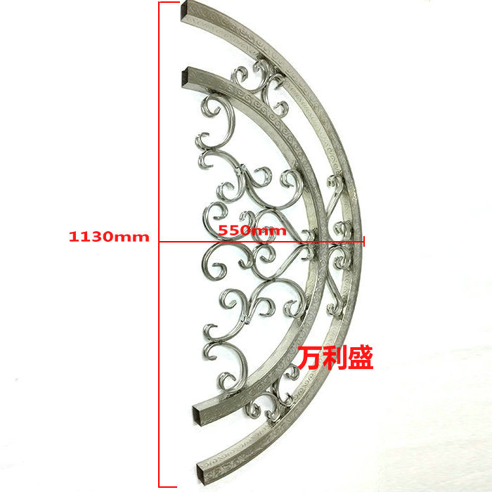 。04欧式大门半圆弧形弯管门花配件 不锈钢欧式配件庭院门大装饰