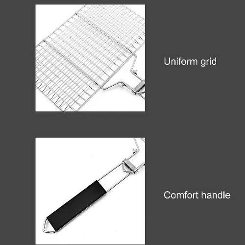 Stainless Steel BBQ Non Stick Grilling Basket Grill Mesh Mat