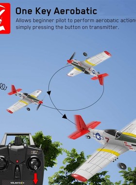 Volantex Beginner RC Airplane  Wing Fighter P51D Mustang Xpi