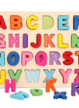 Color cube alphabet blocks three-dimensional jigsaw wooden