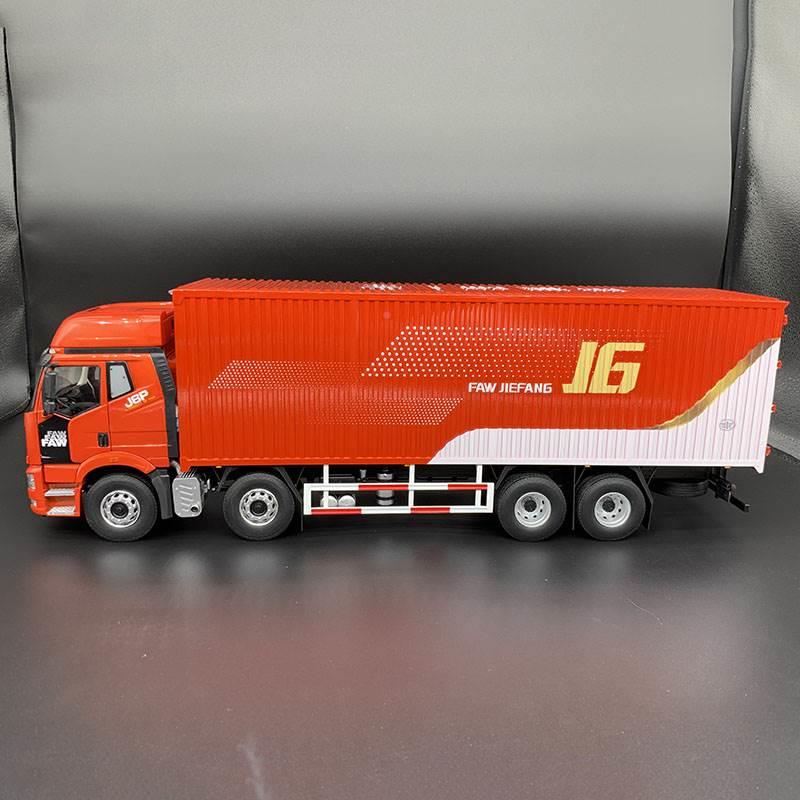 l厂解放J6P箱货厢式货车汽8X4卡车1原:24卡合金仿真车模型运输车M